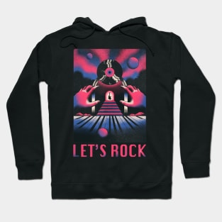 Let's Rock And Roll Music Design Hoodie